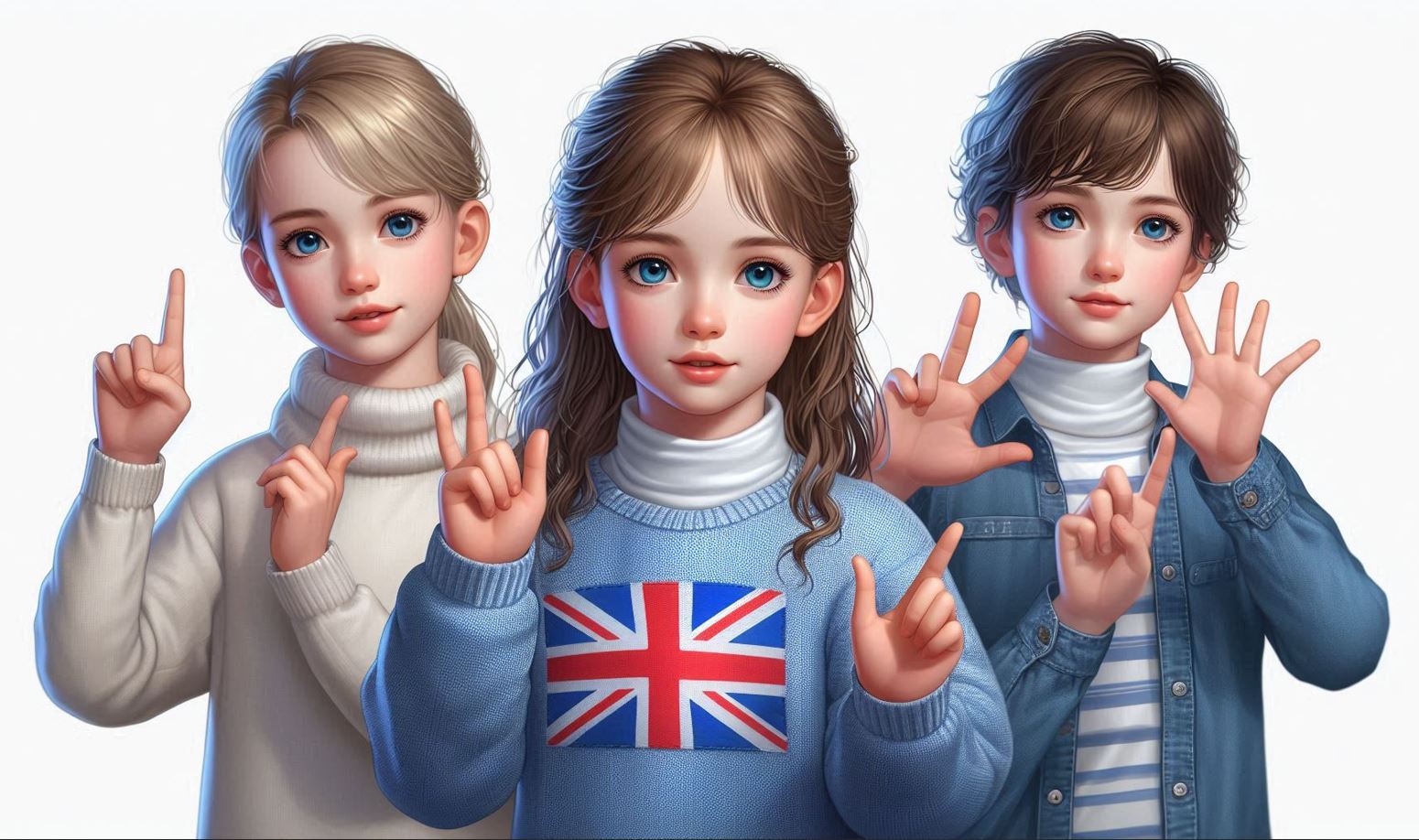 Children using British Sign Language